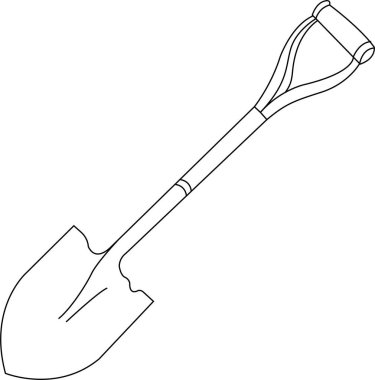 Kürek vektör çizgisi. İzole edilmiş. Stres karşıtı renklendirme sayfası, dövme, poster, baskı, tişört, davetiye, kartlar, afişler, el ilanları, takvimler, vb - çizimler: