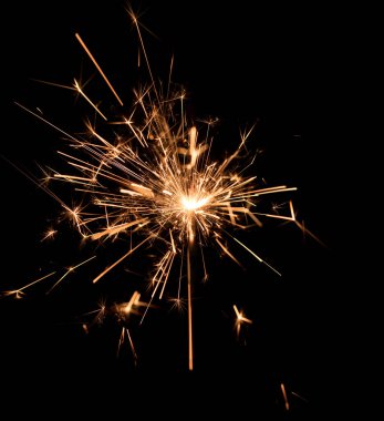 Noel ve yeni yıl partisi maytap siyah