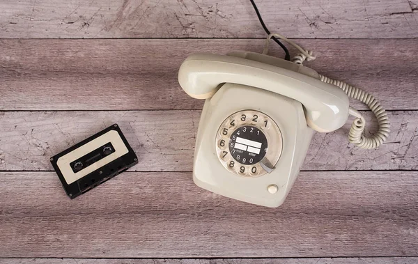 Foto vintage de um telefone antigo — Fotografia de Stock