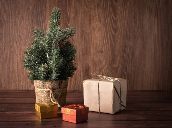 Jul koncept på trä bakgrund — Stockfoto