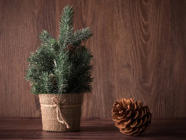 Concepto de Navidad sobre fondo de madera — Foto de Stock