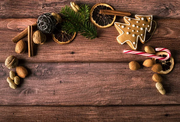 Conceito de Natal em madeira — Fotografia de Stock