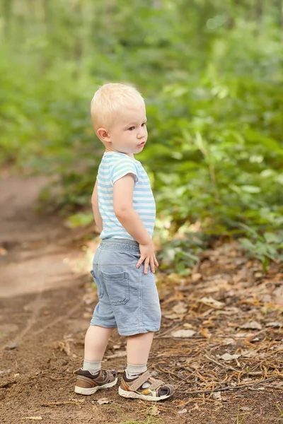 Little boy in the park — Stock Photo, Image