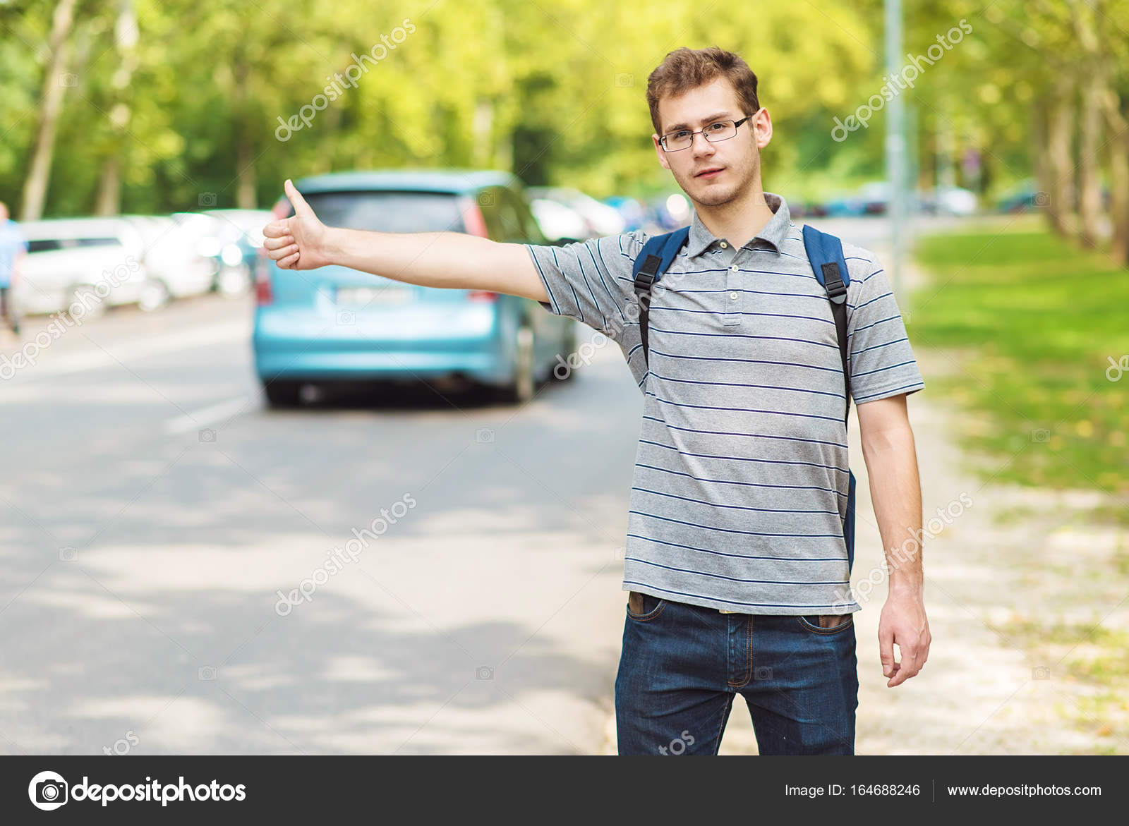 Boy hitchhiking, traveling redhead tracey rae palmer