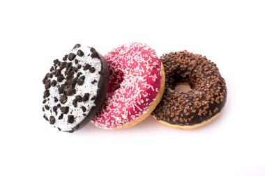 Beyaz üzerine serpiştirilmiş çörekler