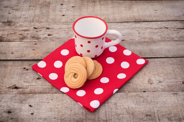 Colazione Tavolo Legno Picnic Giardino — Foto Stock