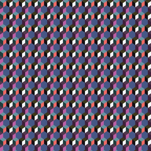 Abstracte naadloze patroon illustratie van gezichtsbedrog rechthoekige tegels — Stockvector