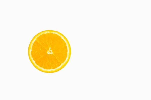 Апельсиновий Шматочок Відсічний Контур Ізольований Білому Тлі Повної Глибини Різкості — стокове фото