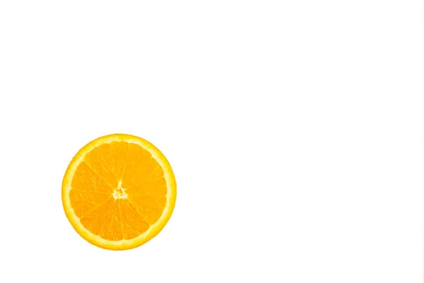 Plasterek Pomarańczy Ścieżka Wycinania Odizolowany Białym Tle Pełna Głębokość Pola — Zdjęcie stockowe