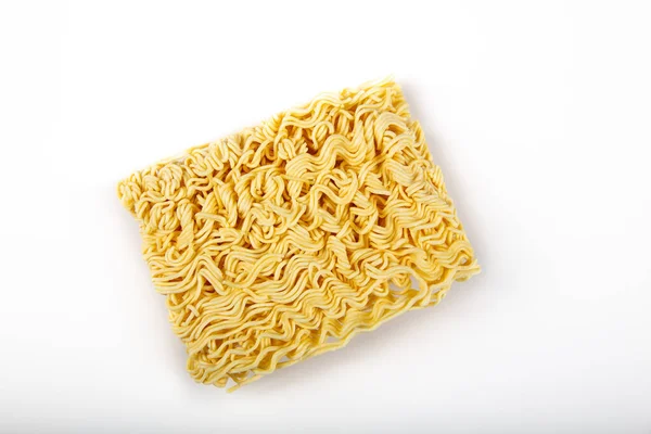 Rauwe Instant Noodle Geïsoleerd Witte Achtergrond — Stockfoto