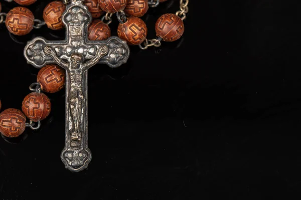 Καθολικό Κομπολόι Beadsreligious Σύμβολο Χωρίς Λαιμό — Φωτογραφία Αρχείου