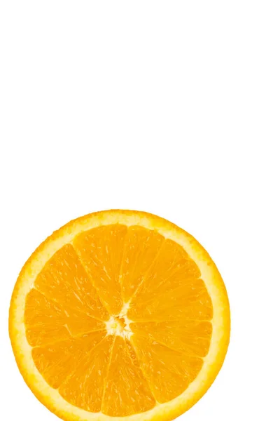Orange Slice Clipping Path Isolated Orange Background Full Depth Field Stock Picture