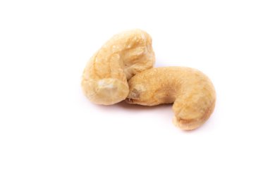 Beyaz Arkaplan 'da sağlıklı kaçıklar. Fındık, mekanik ya da elle birleştirilmiş fındık karışımından oluşan atıştırmalık bir yemektir..