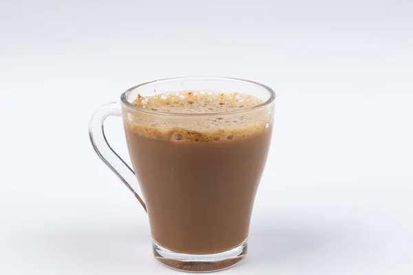 Glass Coffee White Background — Stock Photo, Image