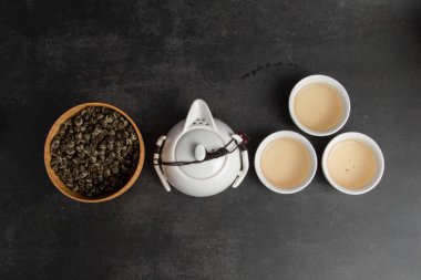 Geleneksel Çin çay seremonisi malzemelerinin geleneksel Çin kültürü Çin Çay fincanı