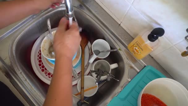 Kota Kinabalu Sabah Malaysia Aprile 2020 Uomo Che Lavori Domestici — Video Stock