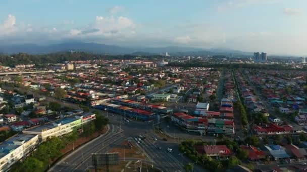 Koronavirüs Salgını Nedeniyle Hava Yoluyla Sessizlik Şehri Çok Araç Kota — Stok video