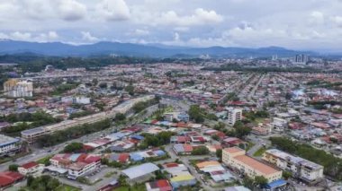 Kota Kinabalu Şehri Sabah, Malezya 'nın hava görüntüleri