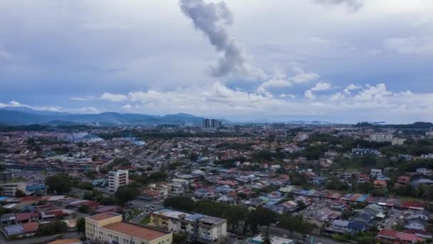 Letecké Záběry Města Kota Kinabalu Sabah Malajsie — Stock video