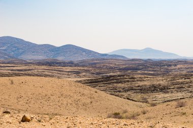 Renkli Namib Çölü roadtrip harika Namib Naukluft Milli Parkı'nda, hedef, seyahat ve Namibya Afrika vurgulamak.