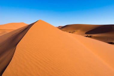 Doğal sırtlar Sossusvlei, Namib Naukluft Milli Parkı, kum tepeleri Turizm en iyi ve Namibya cazibe seyahat. Macera ve keşif Afrika.
