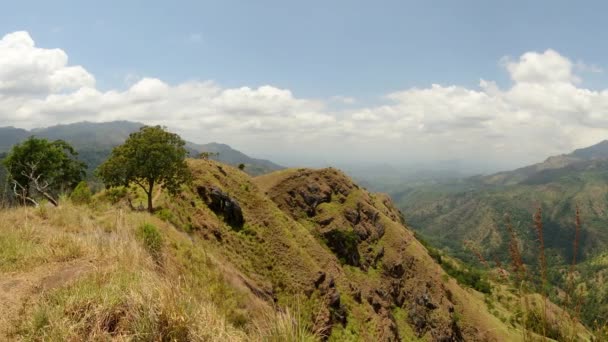 Panorama sobre Ella gap, hill country, destino de viagem no Sri Lanka — Vídeo de Stock