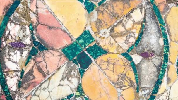 Roterende oude Romeinse marmeren vloer, Rome, Italië — Stockvideo