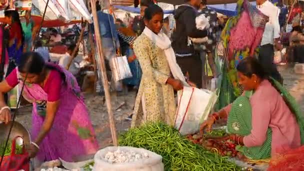 Mandu India Diciembre 2017 Mercado Del Sábado Mandu Madhya Pradesh — Vídeos de Stock