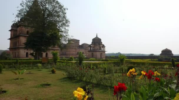 Cenotaphs Orchha Madhya Pradesh Berömda Resmål Indien — Stockvideo