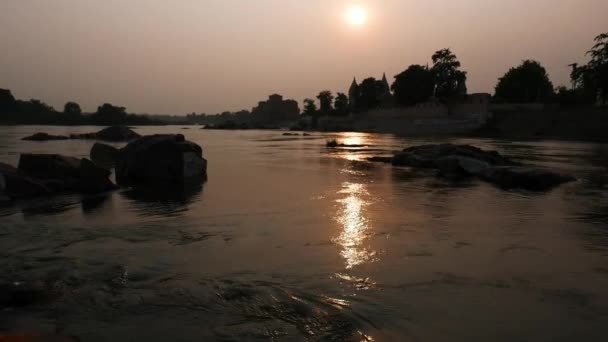 Cenotaphs Orchha Madhya Pradesh Berömda Resmål Indien — Stockvideo