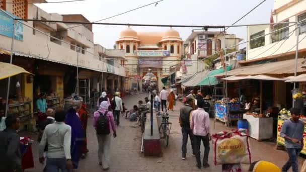 Orchha Inde Vers Novembre 2017 Foule Dans Rue Orchha Madhya — Video