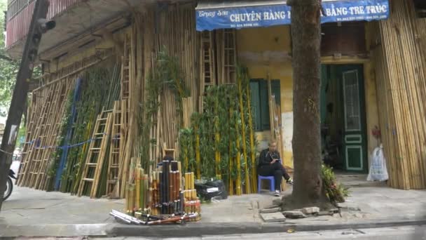 Ανόι Βιετνάμ Περίπου Νοέμβριος 2019 Ζωή Στο Δρόμο Στο Ανόι — Αρχείο Βίντεο