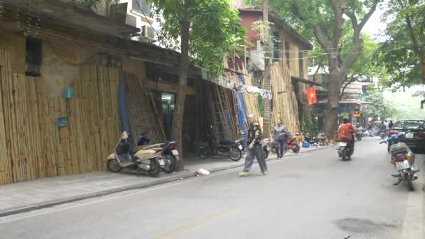 Hanoi Vietnam Circa Novembre 2019 Vita Strada Hanoi Capitale Del — Video Stock