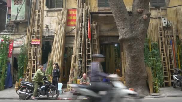 Hanoi Vietnam Alrededor Noviembre 2019 Vida Callejera Hanoi Capital Vietnam — Vídeos de Stock