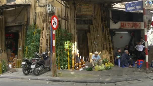Hanoi Vietnam Alrededor Noviembre 2019 Vida Callejera Hanoi Capital Vietnam — Vídeos de Stock