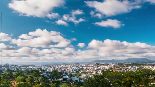 Прохід Часу Dalat Cityscape Вічне Весняне Місто Єтнамських Зелених Міських — стокове відео