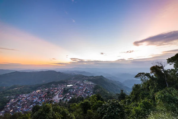 Phongsali Nin Havadan Görünüşü Çin Yakınlarındaki Kuzey Laos Yunnan Tarzı — Stok fotoğraf