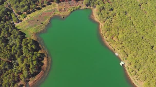 Unikátní Letecký Pohled Úžasné Tuyen Lam Lake Lat Plošina Vietnam — Stock video