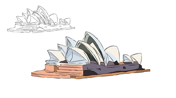 Australië Opera theater — Stockvector