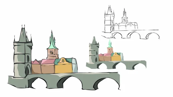  Prag'da Karlov Köprüsü