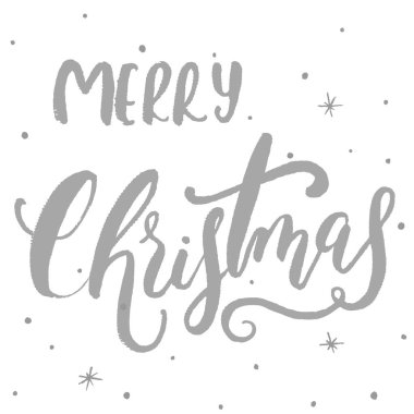 Neşeli Noel yazı tasarımı. Vektör çizim.