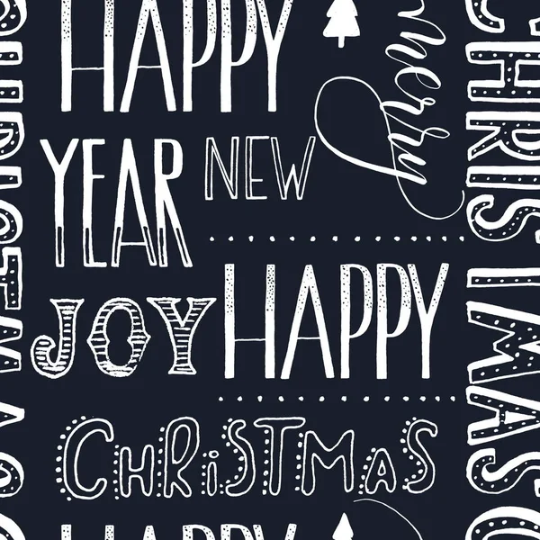 Dikişsiz desen Noel el yazı üzerinde siyah bir kelime. 