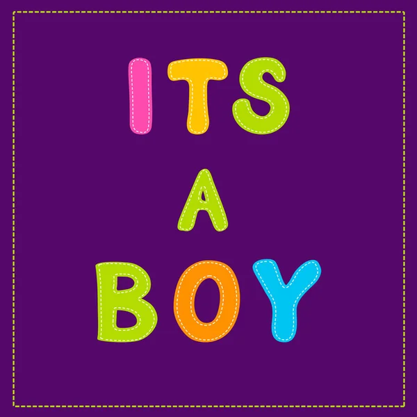 Its a boy the inscription in bubble style vector. — Stock Vector