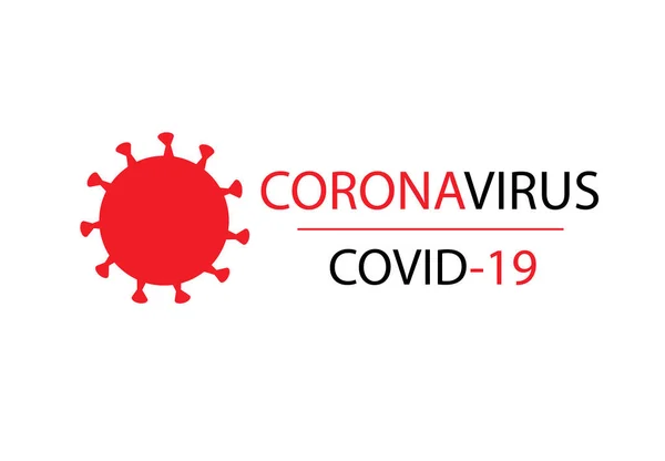 Концепція Covid Coronavirus Логотип Типографії Написів — стоковий вектор