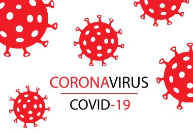 Covid-19 Coronavirus kavramı yazı dizaynı logosu.