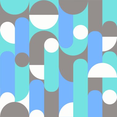 Soyut şekil ve renklerle soyut arkaplansız desen.