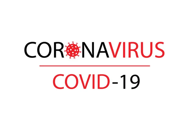 Covid Coronavirus Concepto Tipografía Tipografía Diseño Logo — Vector de stock