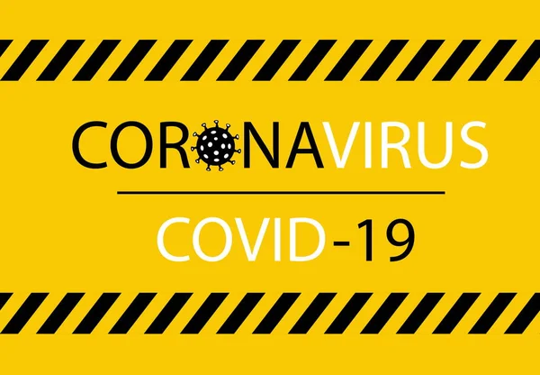 Covid Coronavirus Concept Inscription Typographie Design Logo — Image vectorielle