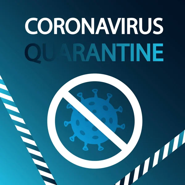 Coronavirus Quarantena Concetto Sfondo — Vettoriale Stock