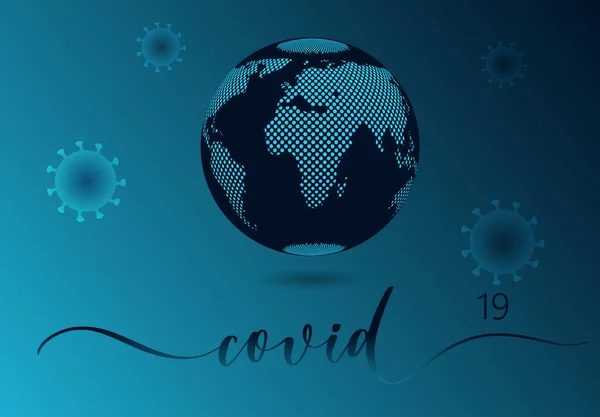 Coronavirus Covid Concept Achtergrond — Stockvector